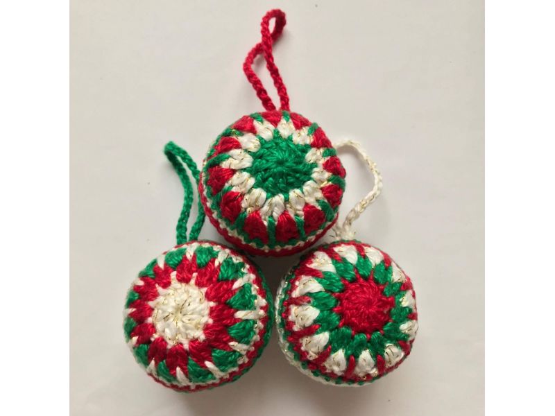 Bola de Natal em Crochê Bola de Natal em Crochê